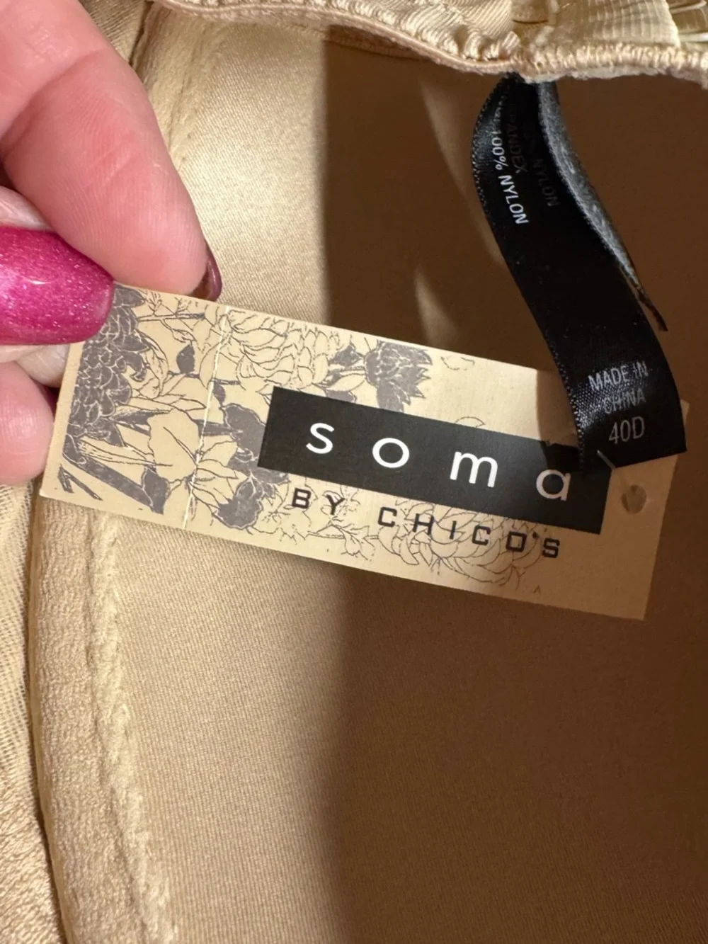 NWT Soma by Chico's Dark Nude Full Coverage Underwire Bra - 40D #12 - Picture 6 of 7